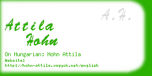 attila hohn business card